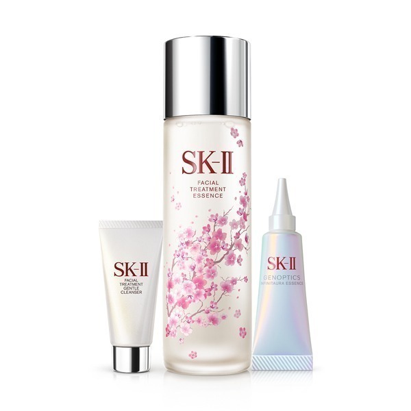 SK II Sakura Limited Set 2026 Facial Treatment Essence 230ml Cleanser 20g Whitening Essence 10ml No Box