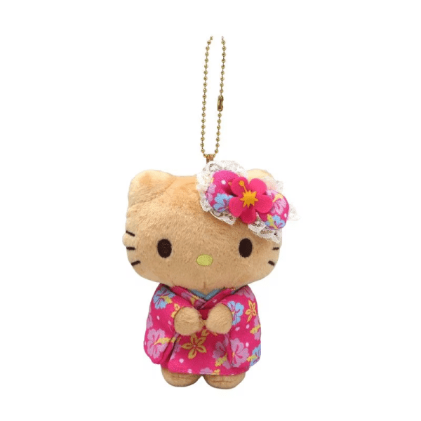 SANRIO Sun-Dried Kimono Hello Kitty Plush Keychain 12cm
