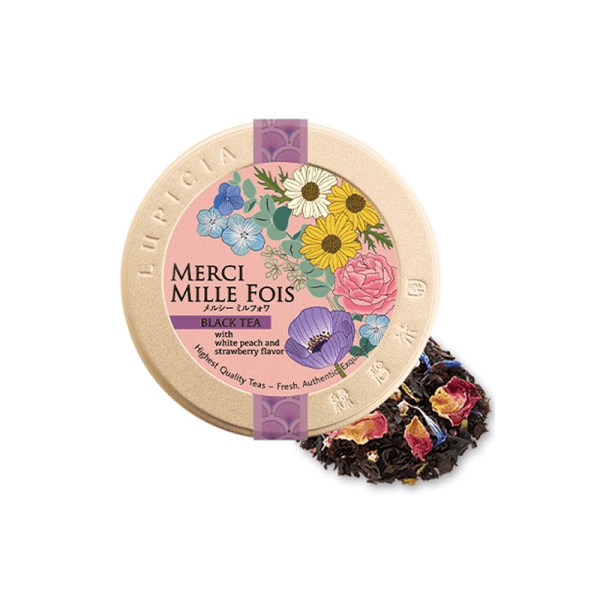 LUPICIA  Mother’s Day Limited White Peach & Strawberry Black Tea Tin 50g