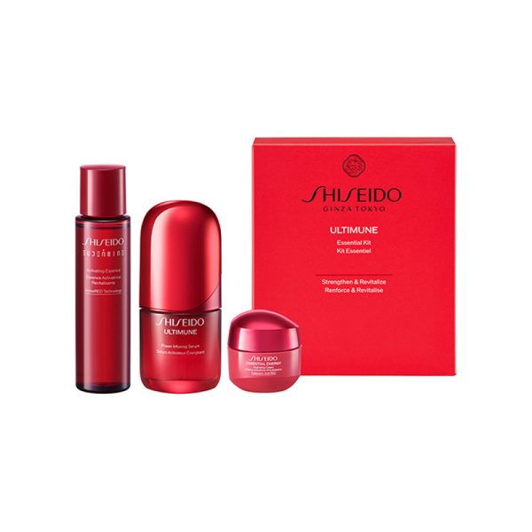 SHISEIDO ULTIMUNE Power Infusing Skincare Set Treatment Essence 70ml+Concentrate 30ml+Moisturizing Cream 30g