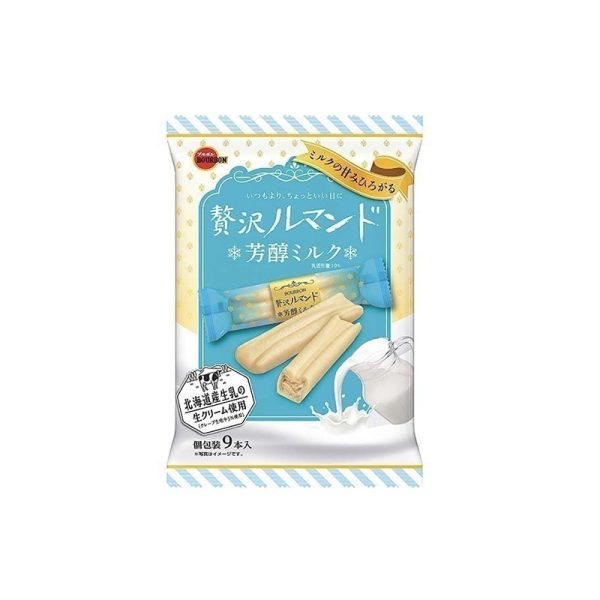 Bourbon Rumado Series, Luxury Rolled Cookies (Rich Milk Flavor), 9 pieces