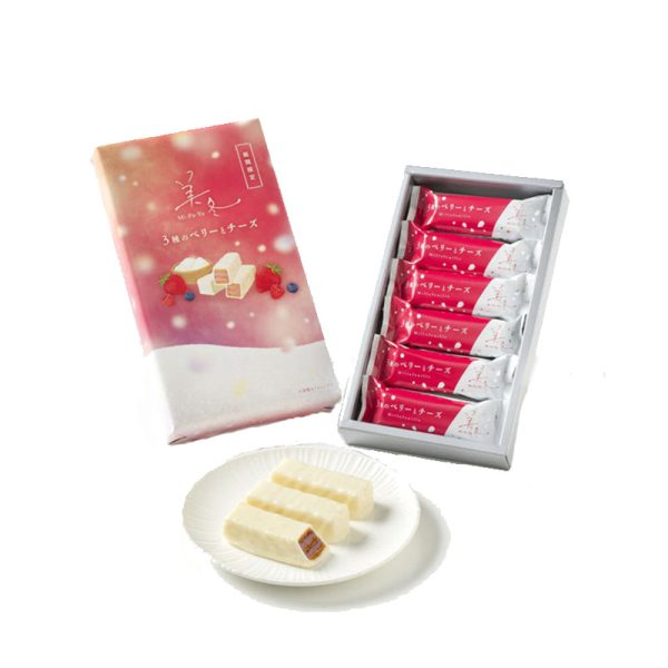 ISHIYA Seika Mifuyu Chocolate-Covered Wafer with Three Berries & Cheese Filling (6 pieces