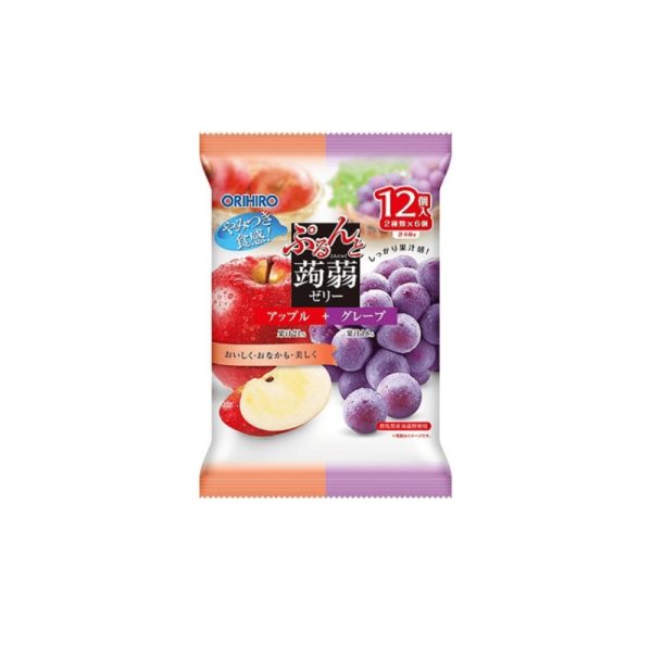 ORIHIRO Purunto Konjac Jelly (Peach & Pink Grapefruit) 12 pcs