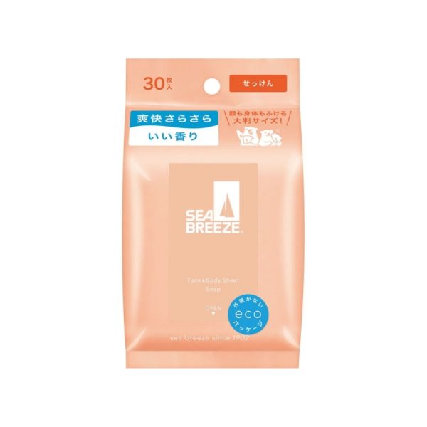 SHISEIDO Fine Today Sea Breeze Face and Body Sheets Soap Scent 30 pcs