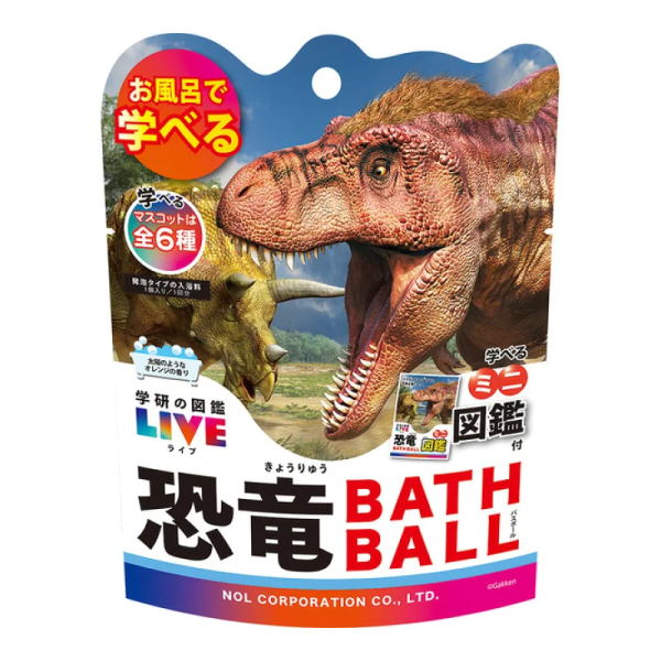 Nol Corporation Gakken Living Dinosaur Bath Bomb Orange Scent 90g
