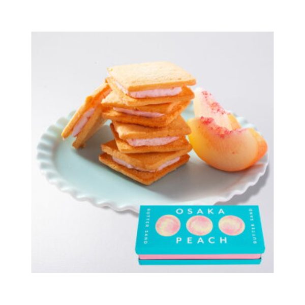 Hakata Fumi-an Osaka Peach Butter Cream Sandwich Cookies (5 pieces)