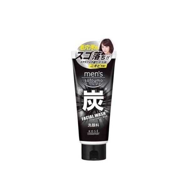KOSE Mens Softymo Charcoal Facial Wash 130 g
