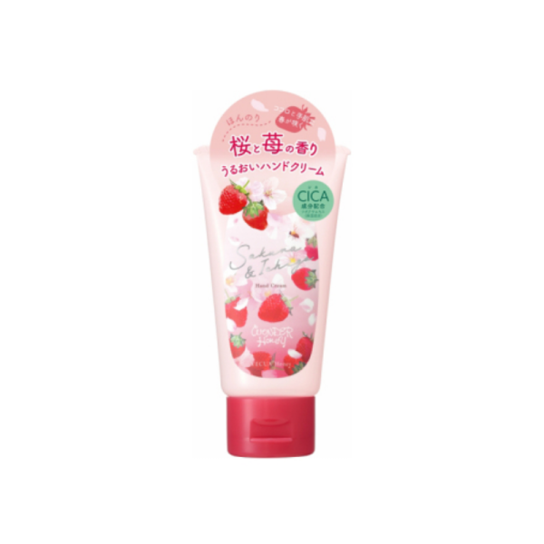 VECUA HONEY Throat Hand Cream Wild Strawberry Sakura 50g