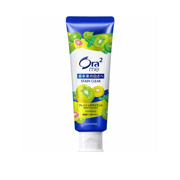 Ora2 Sunstar Stain Removing & Freshening Kiwi Mint Toothpaste 130g