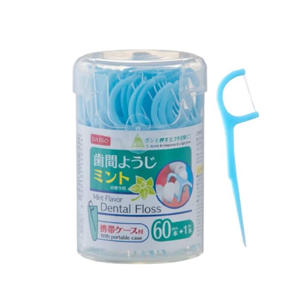 DAISO?mint-scented?dental?floss?picks 60?pieces