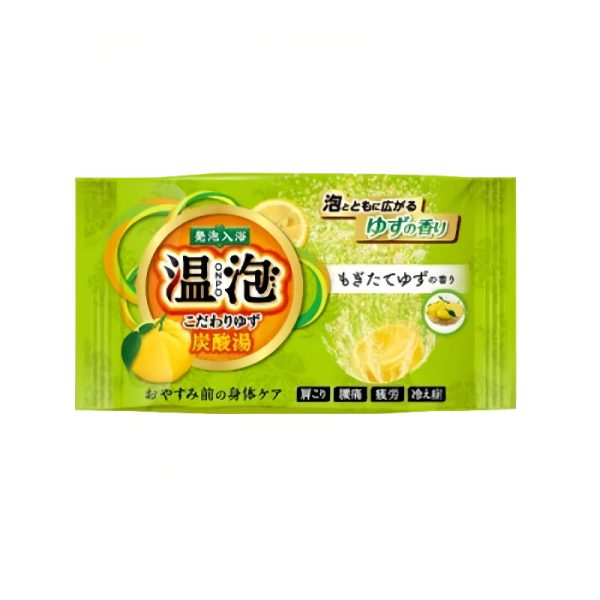 EARTH Warm Foam Premium Yuzu Carbonated Bath Tablet 1 tablet