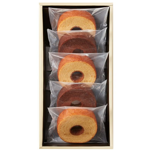 KIHACHI Plain&Chocolate Baumkuchen 5 pcs 402g