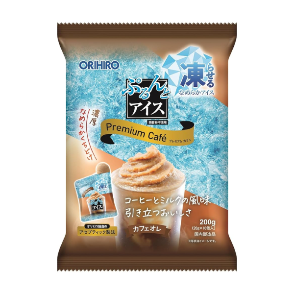 ORIHIRO Purunto Konjac Low-Calorie Jelly, Premium Milk & Coffee Flavor, 180g