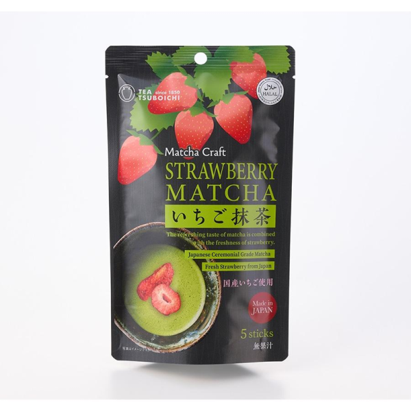 TSUBOICHI Pingshi Tea Making Strawberry Matcha Powder 10g*5 sticks