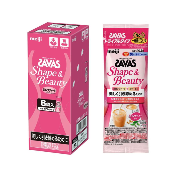 MEIJI SAVAS Milk Tea Flavored Protein Powder 6 sachets