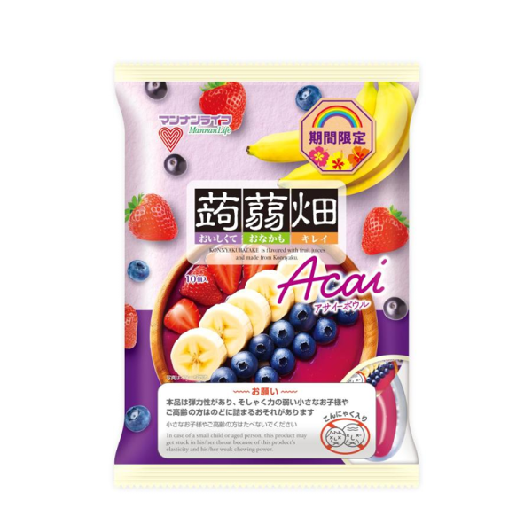 Mannanlife Acai Berry Flavored Low-Calorie Konjac Jelly 25g x 10 pieces