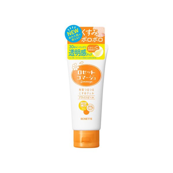 ROSETTE Exfoliating Scrub Gel, Brightening & Renewing Formula, 120g, Fresh Citrus Scent