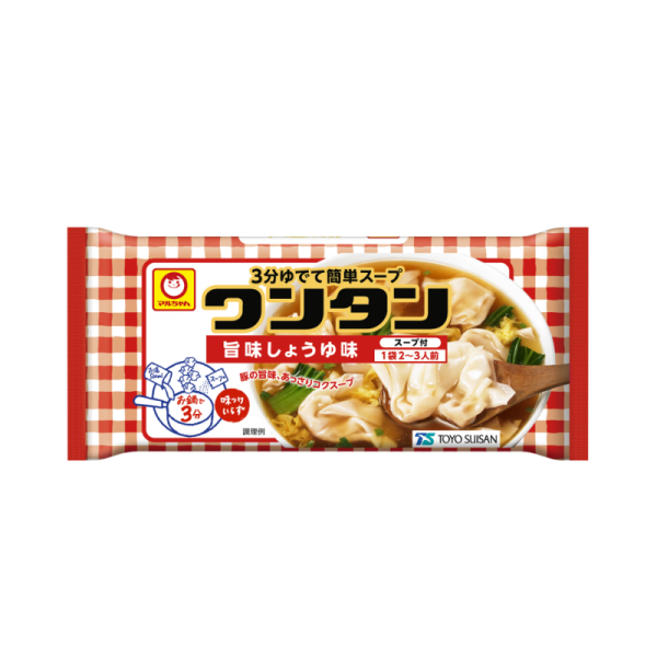 MARUCYA wonton soup boiled and heated for 3 minutes instant instant soup 1 bag [chicken soup salt flavor]/[soy sauce flavor]]