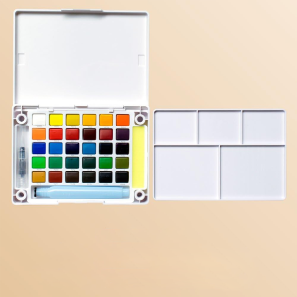 Sakura Watercolor Paint Set (24 Colors with Brushes)