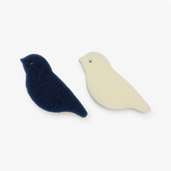 Afternoon Tea Bird-Shaped Dishwashing Sponges (2 pieces)