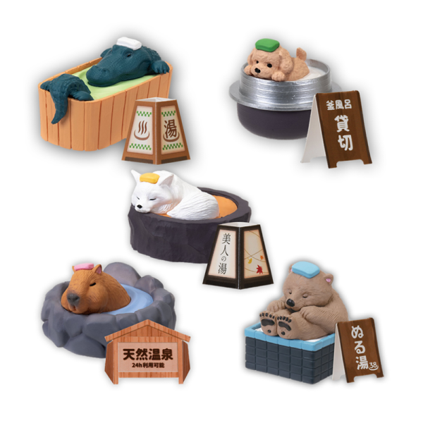 Yell World Animal Bathing Journey: Peach Blossom Paradise Edition Ornament Blind Box – One of five designs randomly selected.