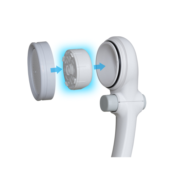 TAKAGI shower head with pressure boosting and water saving
