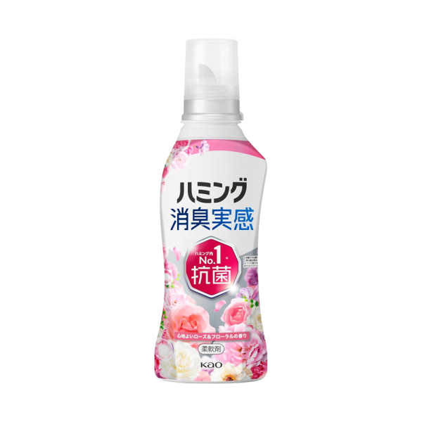 KAO Fine Fabric Softener 510g, Rose Garden Scent, Antibacterial, Deodorizing and Odor-Eliminating
