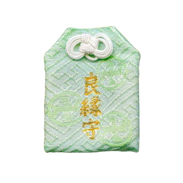 Japanese-style Senso-ji Temple Love Amulet – One green amulet for seeking good fortune in love and marriage.