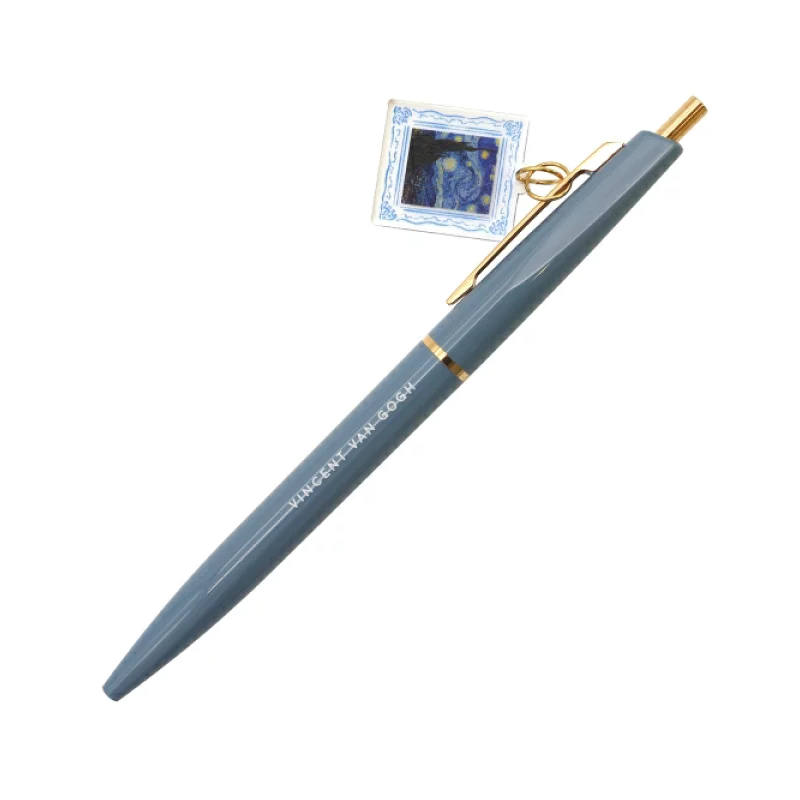 Green Flash Daily Museum Pendant Ballpoint Pen - Starry Night/Sunflower Design - Image 3