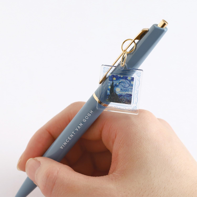 Green Flash Daily Museum Pendant Ballpoint Pen - Starry Night/Sunflower Design - Image 4