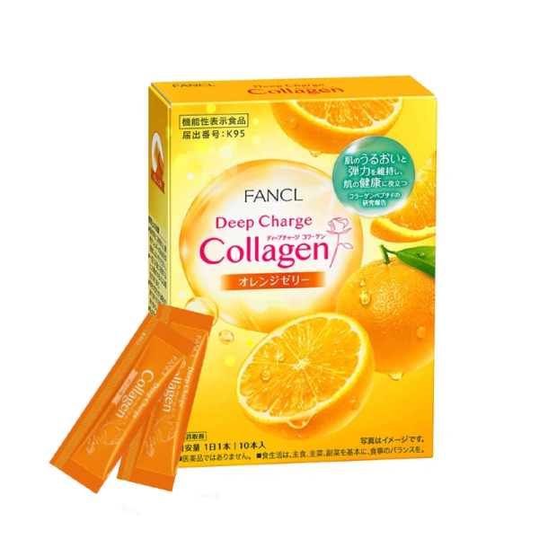 FANCL Deep Collagen Replenishing Jelly Orange Flavor 20g*10 sticks