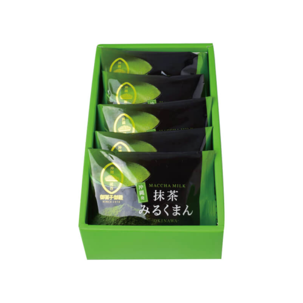 Okashigoten Matcha Milk Filled Manju 5 Pieces