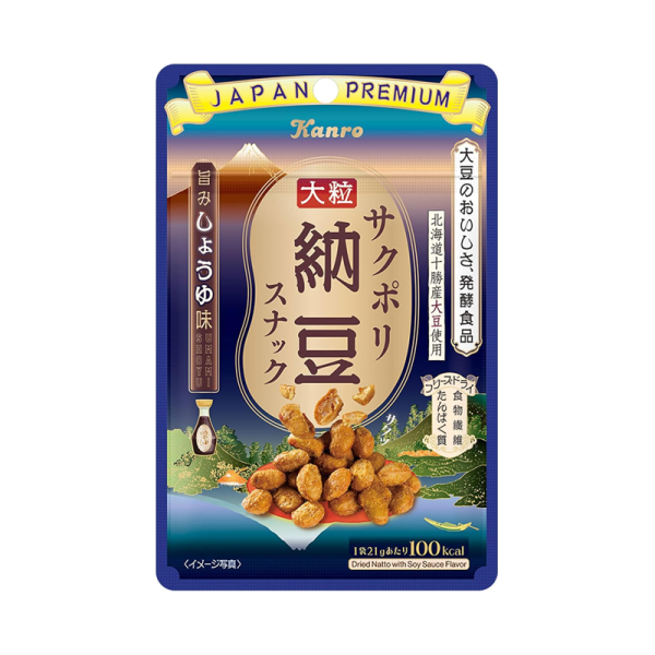 KANRO Crispy Fried Natto Soy Sauce Flavor 21g