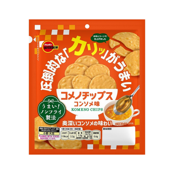 BOURBON Thin Crispy Rice Crackers Japanese Dashi Flavor 30g