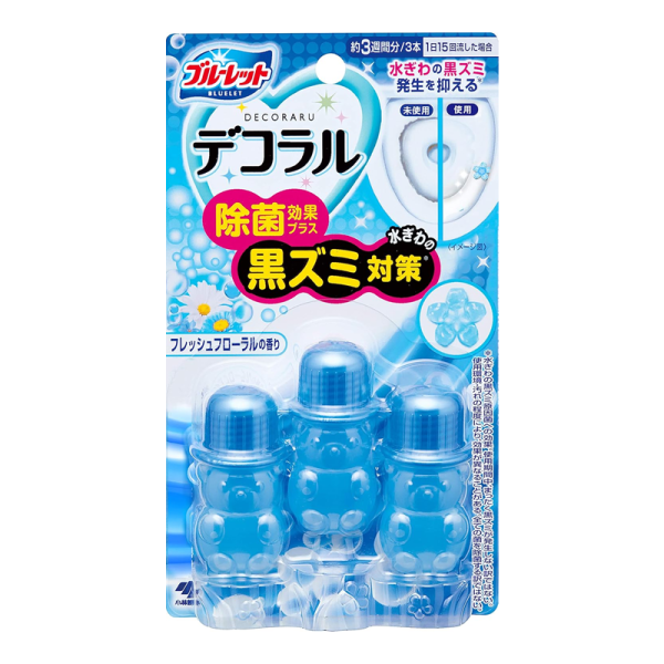KOBAYASHI Petal-Shaped Gel Toilet Cleaner Fresh Floral Scent 3 Pieces