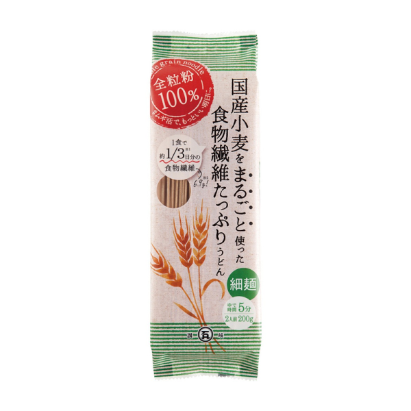 ISHIMARU Sanuki Whole Wheat Thin Udon Noodles 200g (2 Servings)