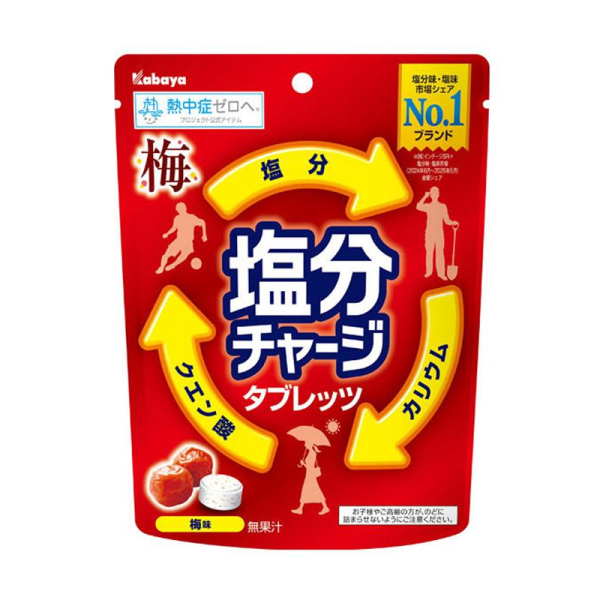 KABAYA Salt Charge Chewable Tablets Ume Flavor 81g
