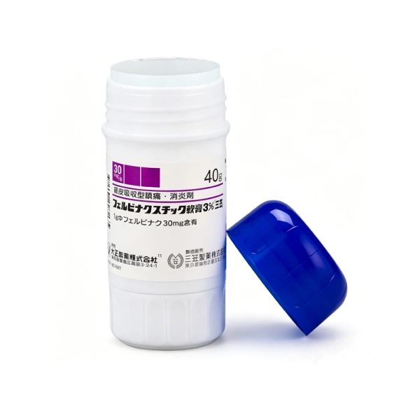 TAISHO Febinac Topical Pain Relief Ointment Sticks 3% 40g Purple Mikasa Stick