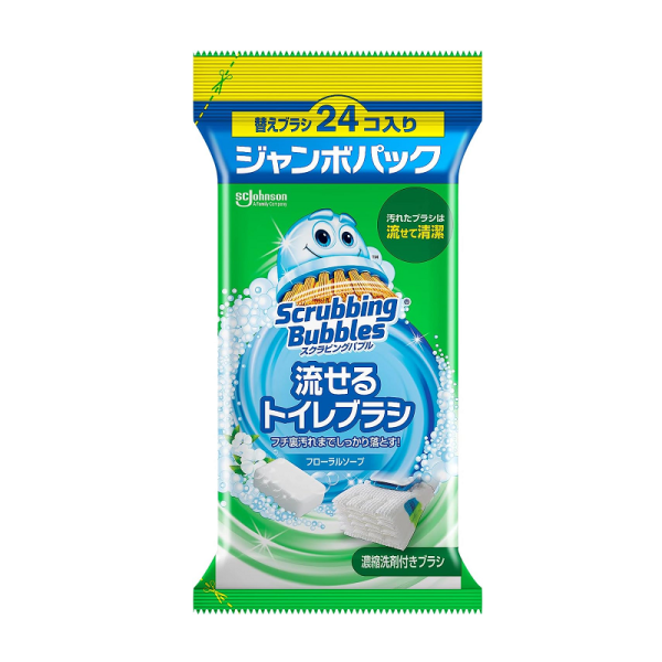 JOHNSON Disposable Toilet Brush Refills Soap Scent 24 Pieces