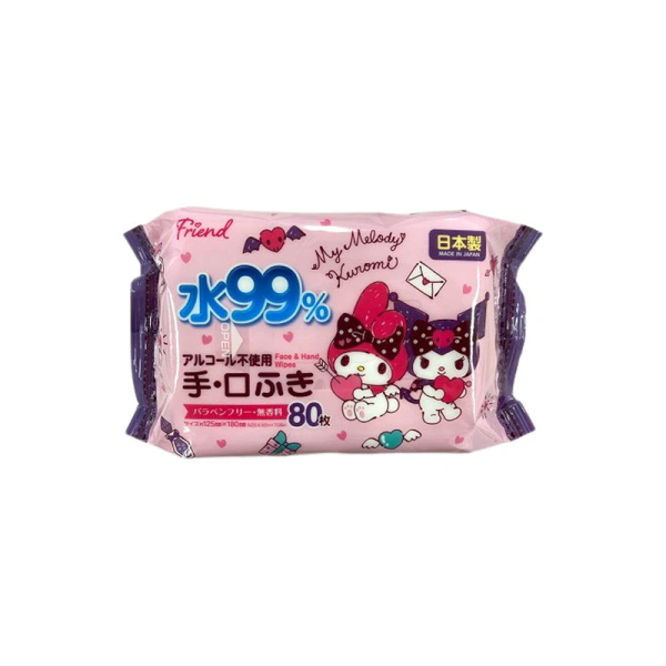 Watts Sanrio Portable Hand & Mouth Wipes 80 Sheets
