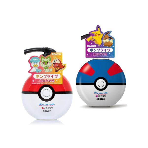 REACH Pokemon Ball Press-Type Kids Toothpaste Strawberry Flavor/ Grape Flavor 250g